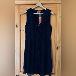 Tory Burch silk navy blue dress.